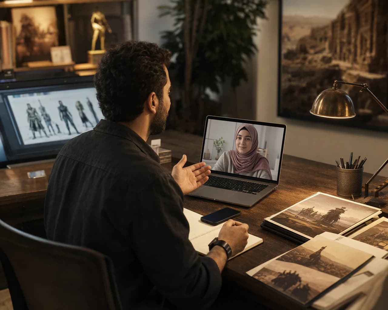 Academy advisor helping an applicant through a video conversation